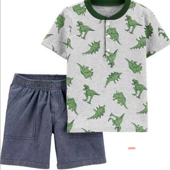 Carter's Other - NWT 18m carters dinosaur set top shorts Clearance outfit birthday Easter summer